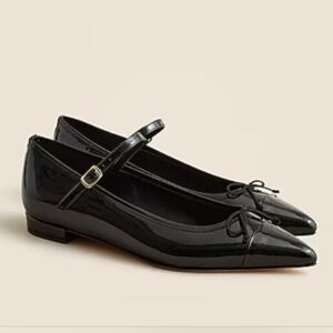 J. Crew Pointed-Toe Mary Jane Ballet Flats